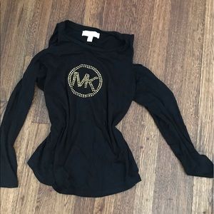 Black cut over the shoulder top